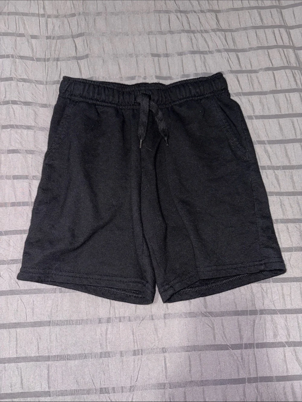 Cat & Jack Black Knit Pull-On Shorts with Drawstring